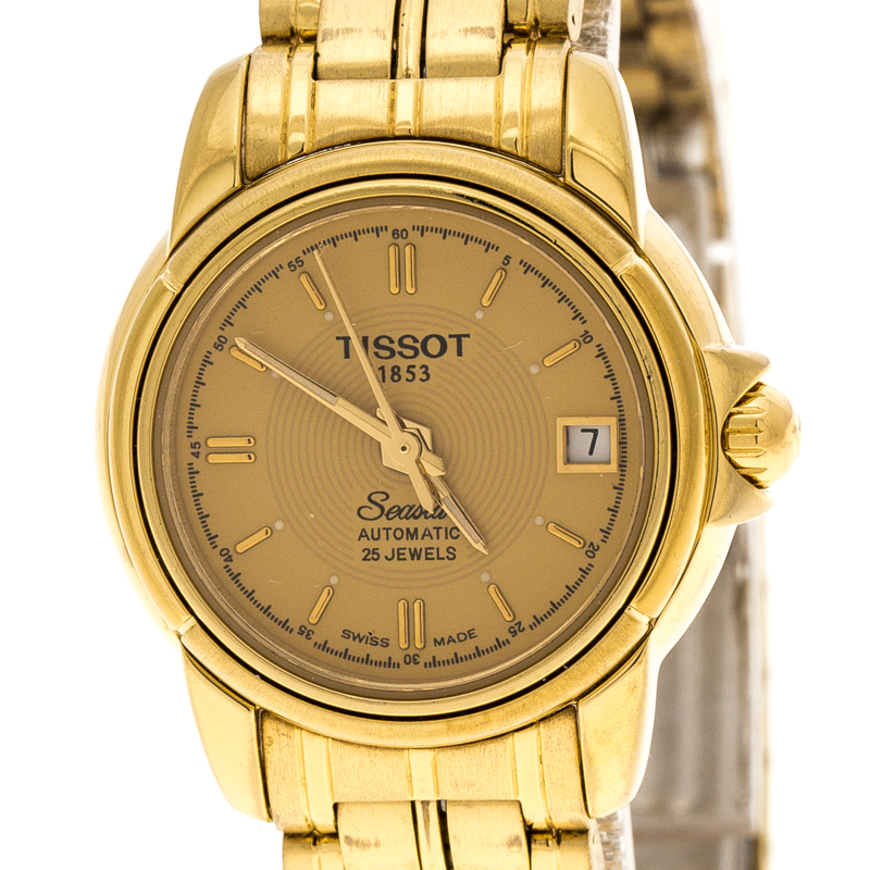 Tissot Gold Plated Stainless Steel Seastar A630/730 Women's Wristwatch