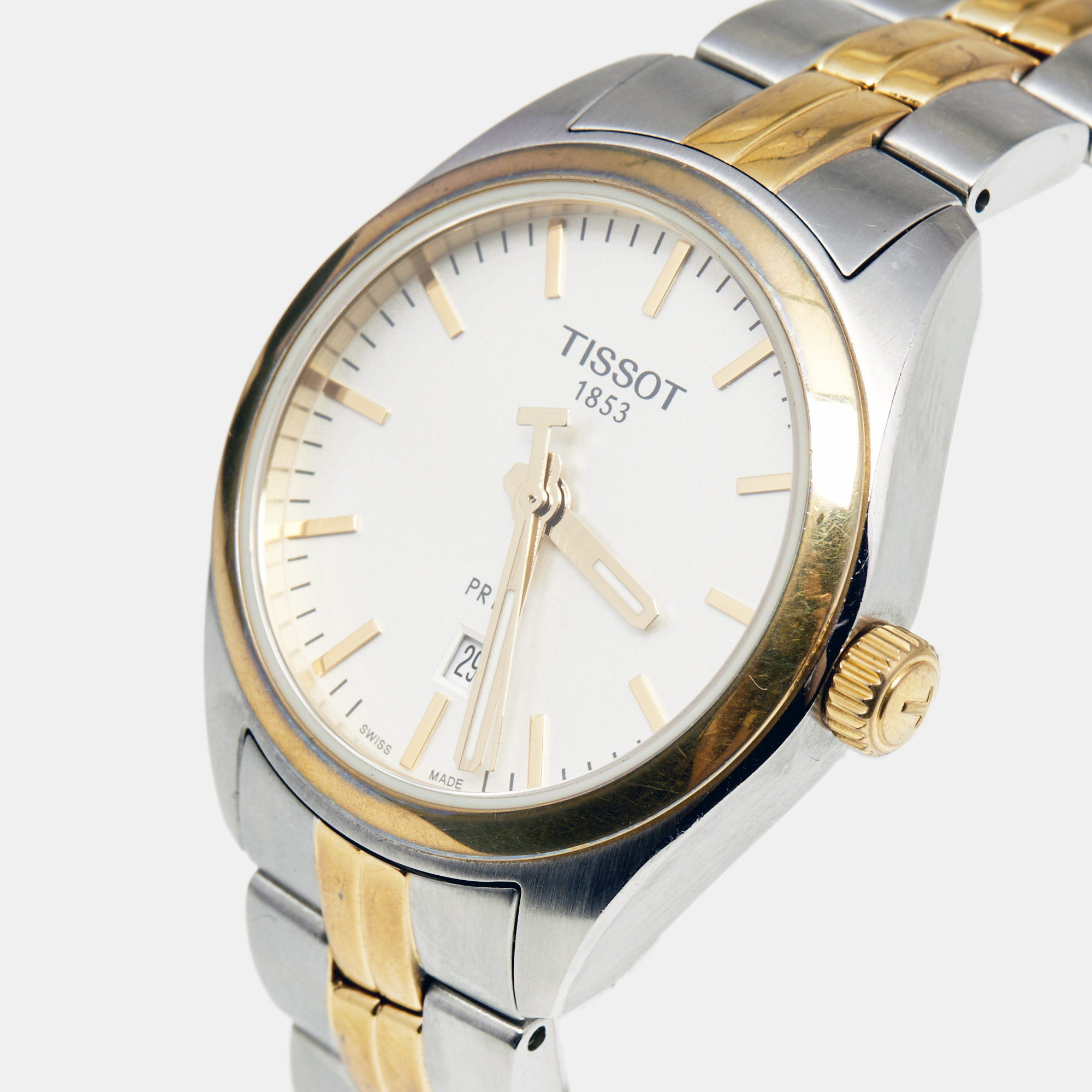 

Tissot Silver Two Tone Stainless Steel PR100 T101210A Women's Wristwatch