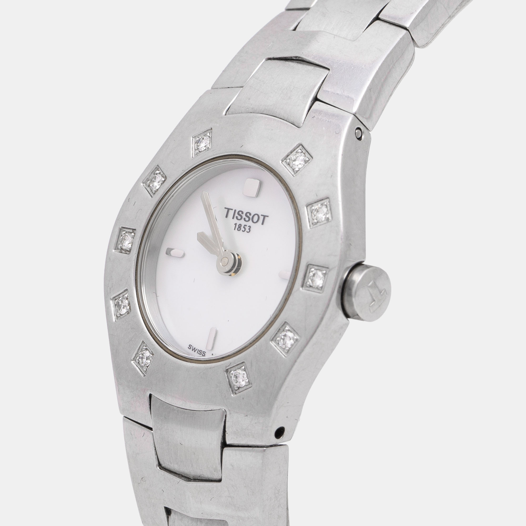 

Tissot Mother of Pearl Stainless Steel Diamond L521 Women's Wristwatch, White