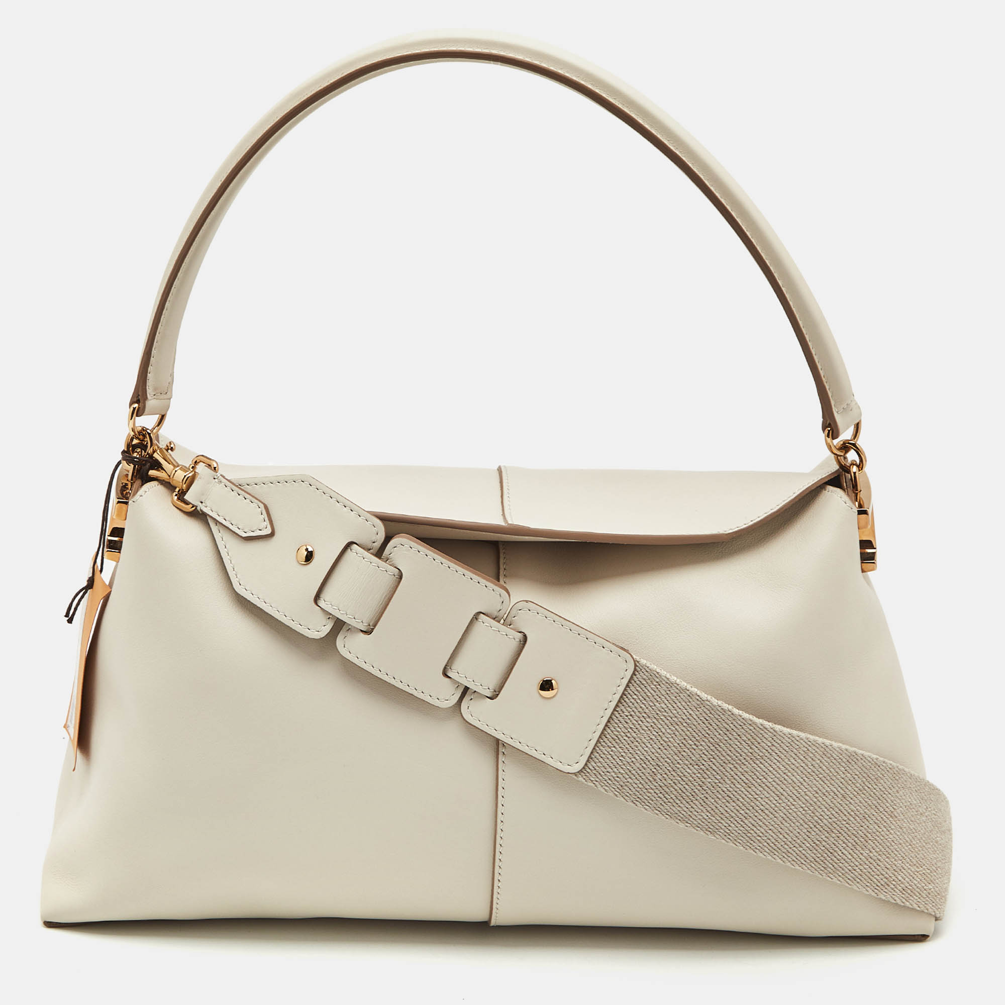 

Tod's Off White Leather  T Case Shoulder Bag