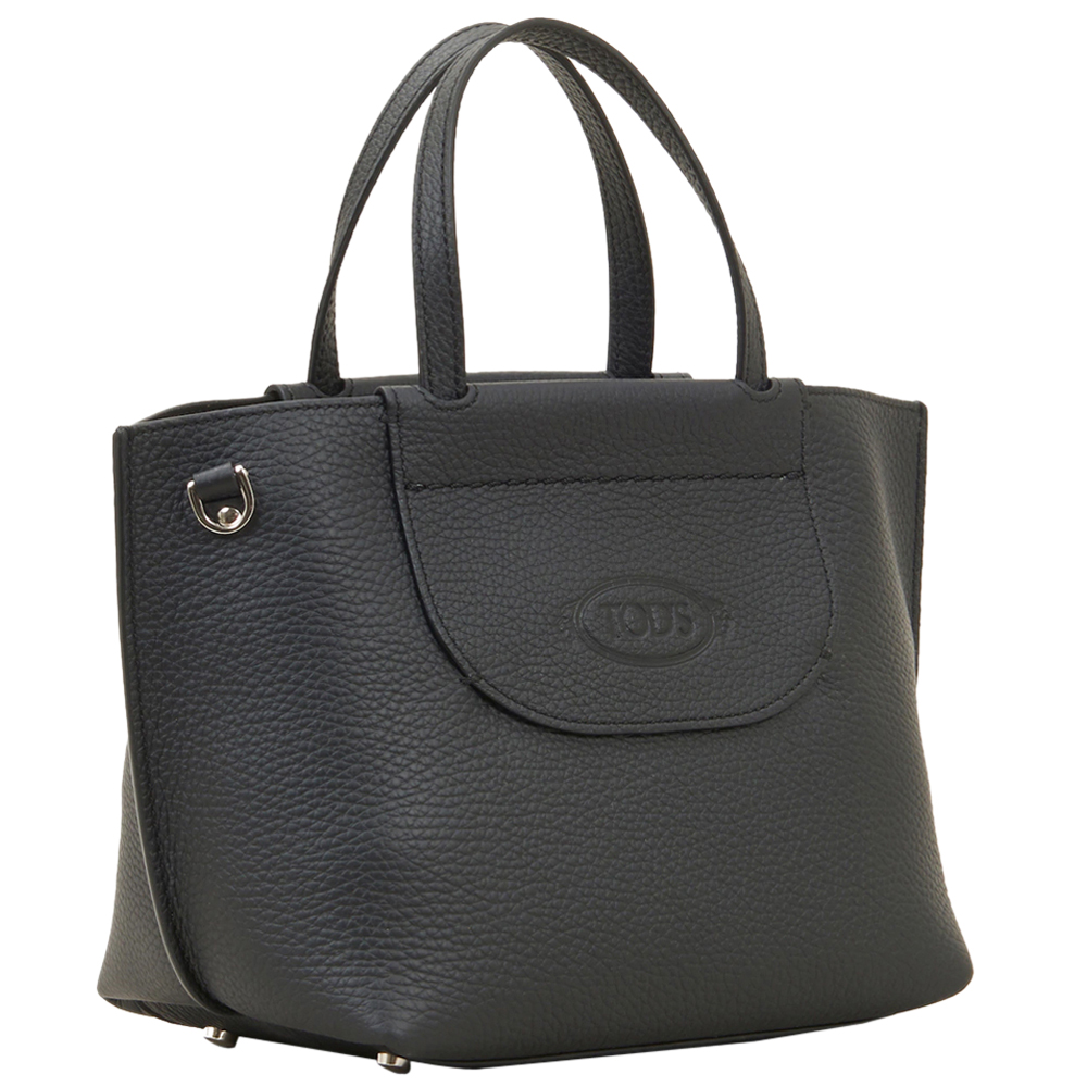 

TOD'S Black Leather Mini Shopping Bag