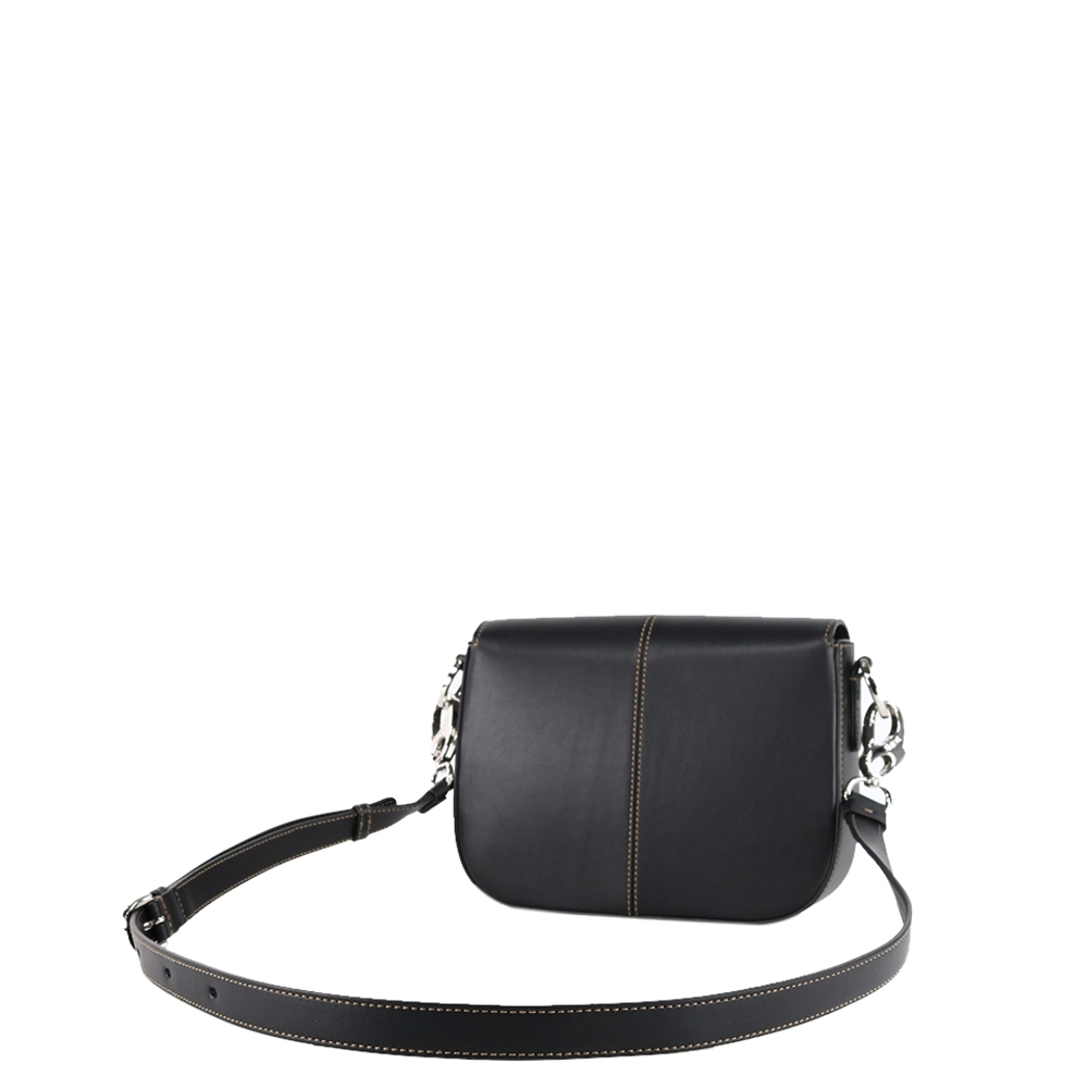 

TOD'S Black Leather Pattina Crossbody Bag