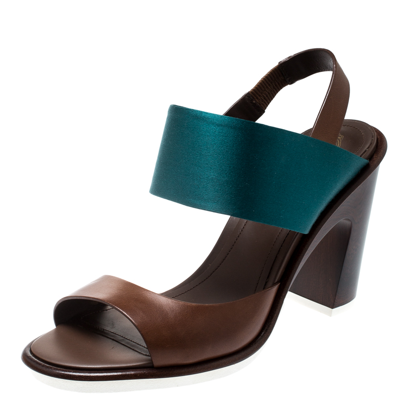 turquoise block heel sandals