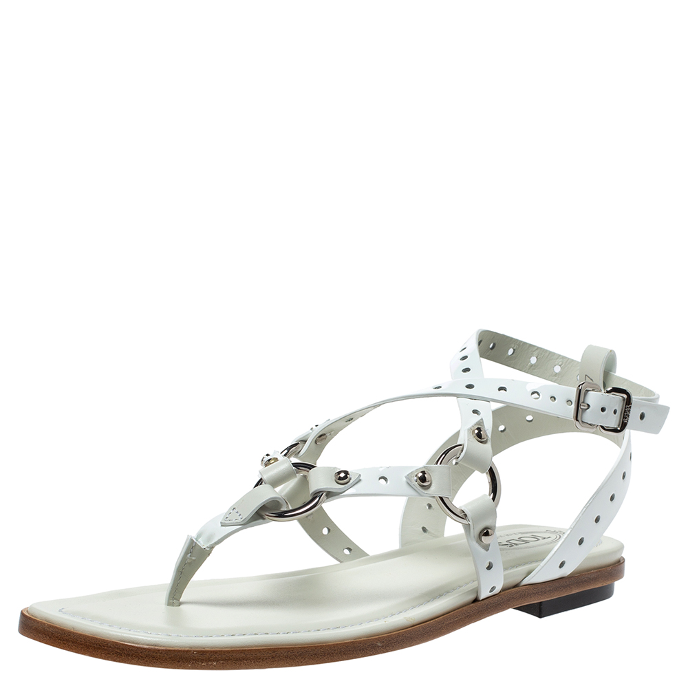 white strappy flat sandals
