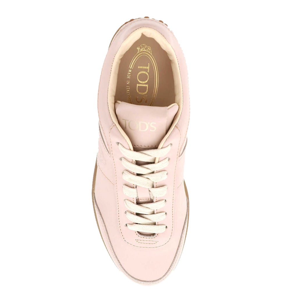 

Tod's Pink Leather Low-top Sneakers Size IT