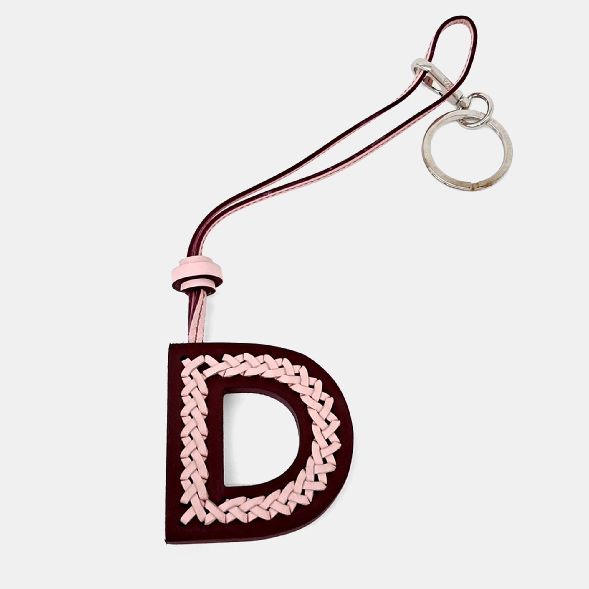 Pre-owned Tod's Keyring And White Charm In Pink