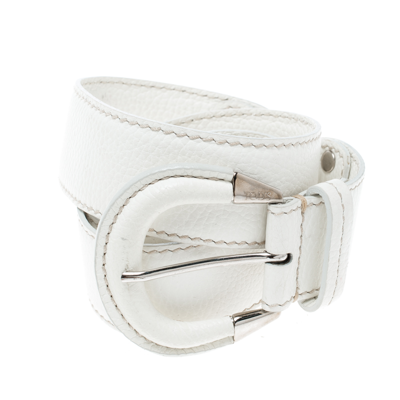

Tod's White Leather Belt
