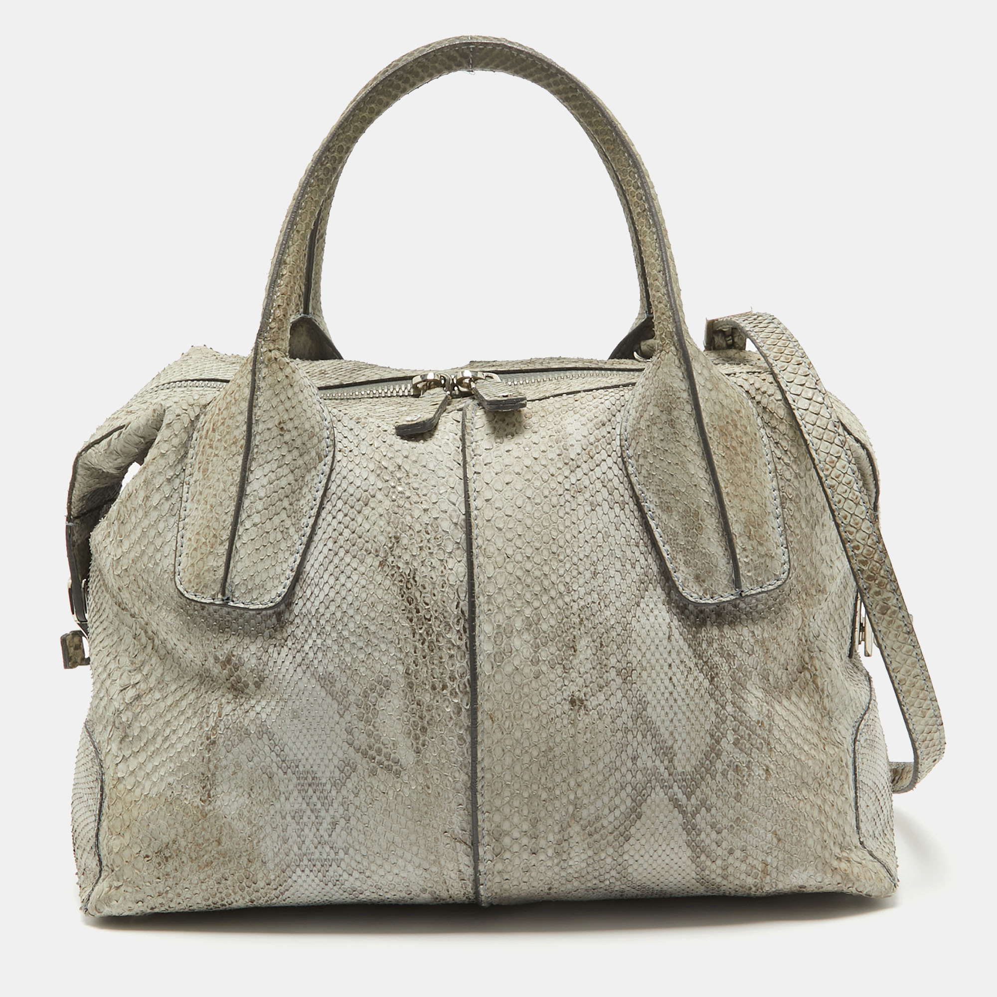 

Tod's Grey Python D-Styling Satchel