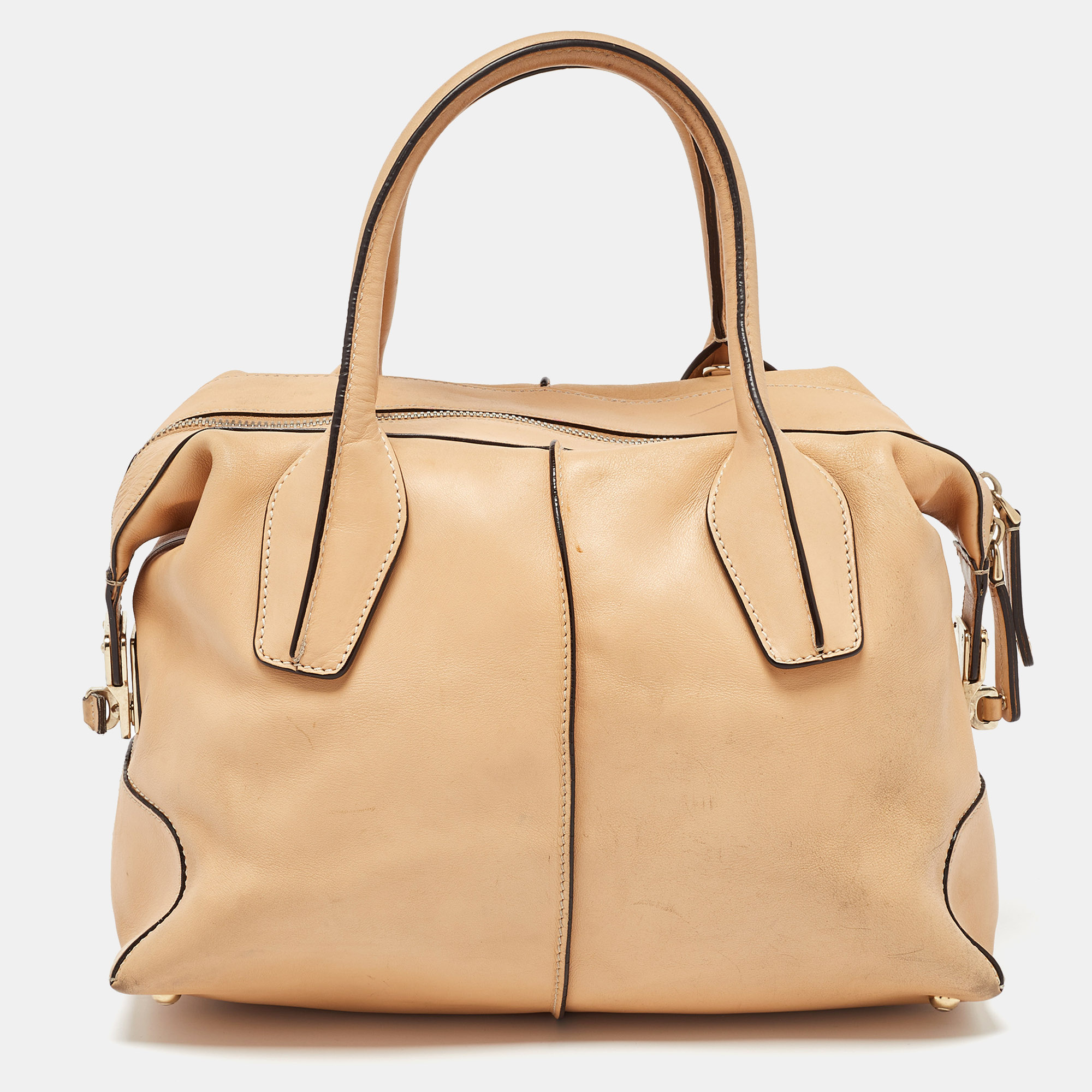 

Tod's Beige Leather D Styling Bowler Bag