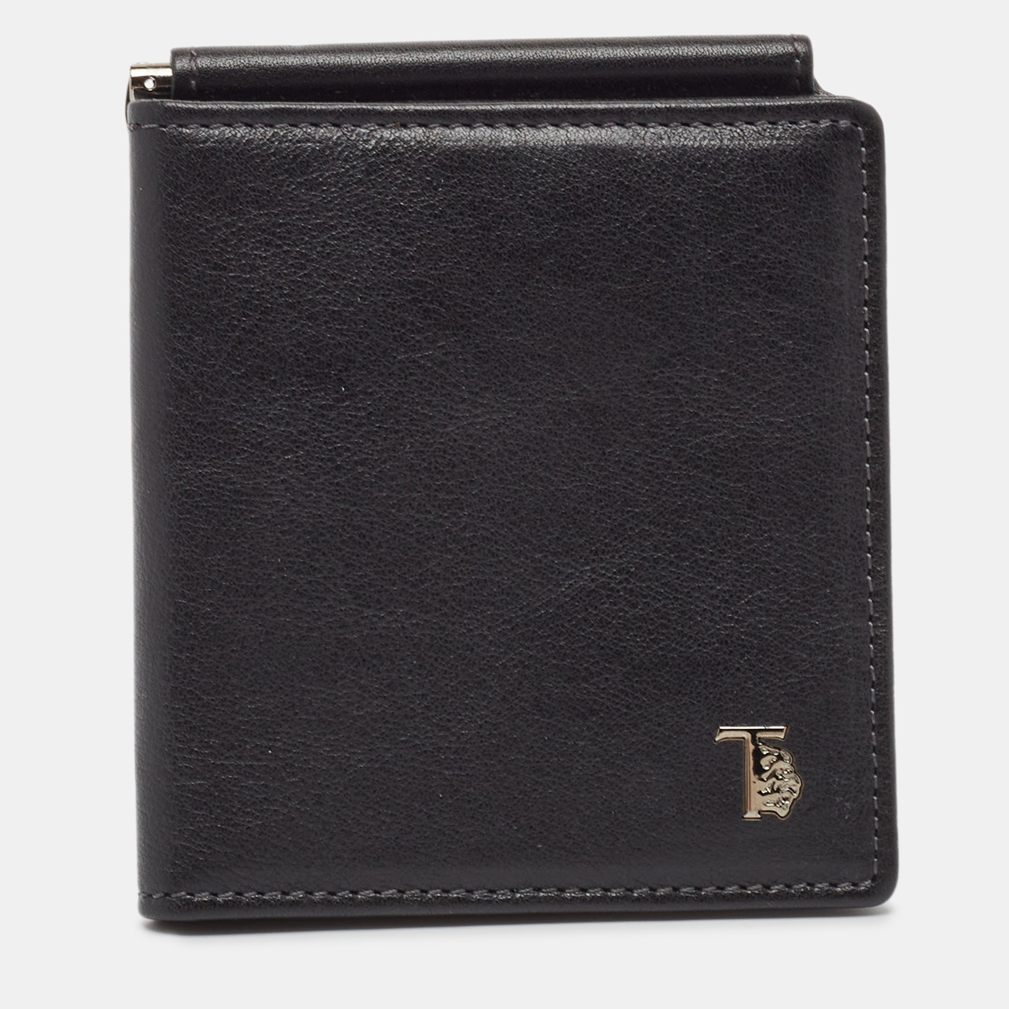 

Tod's Black Leather Money Bifold Wallet