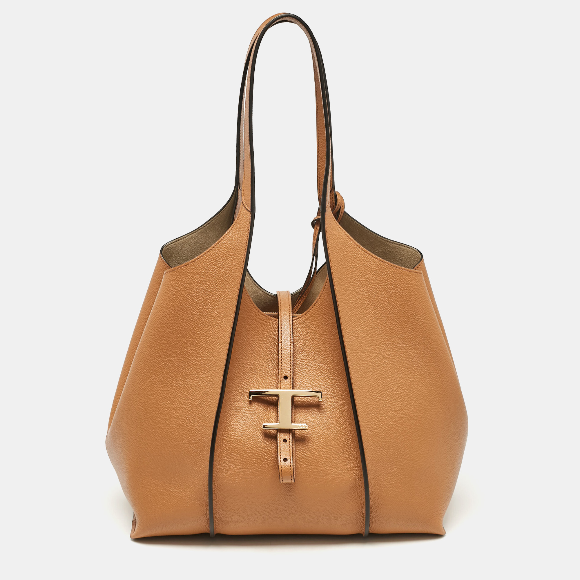 

Tod's Brown Leather T Timeless Shopper Tote