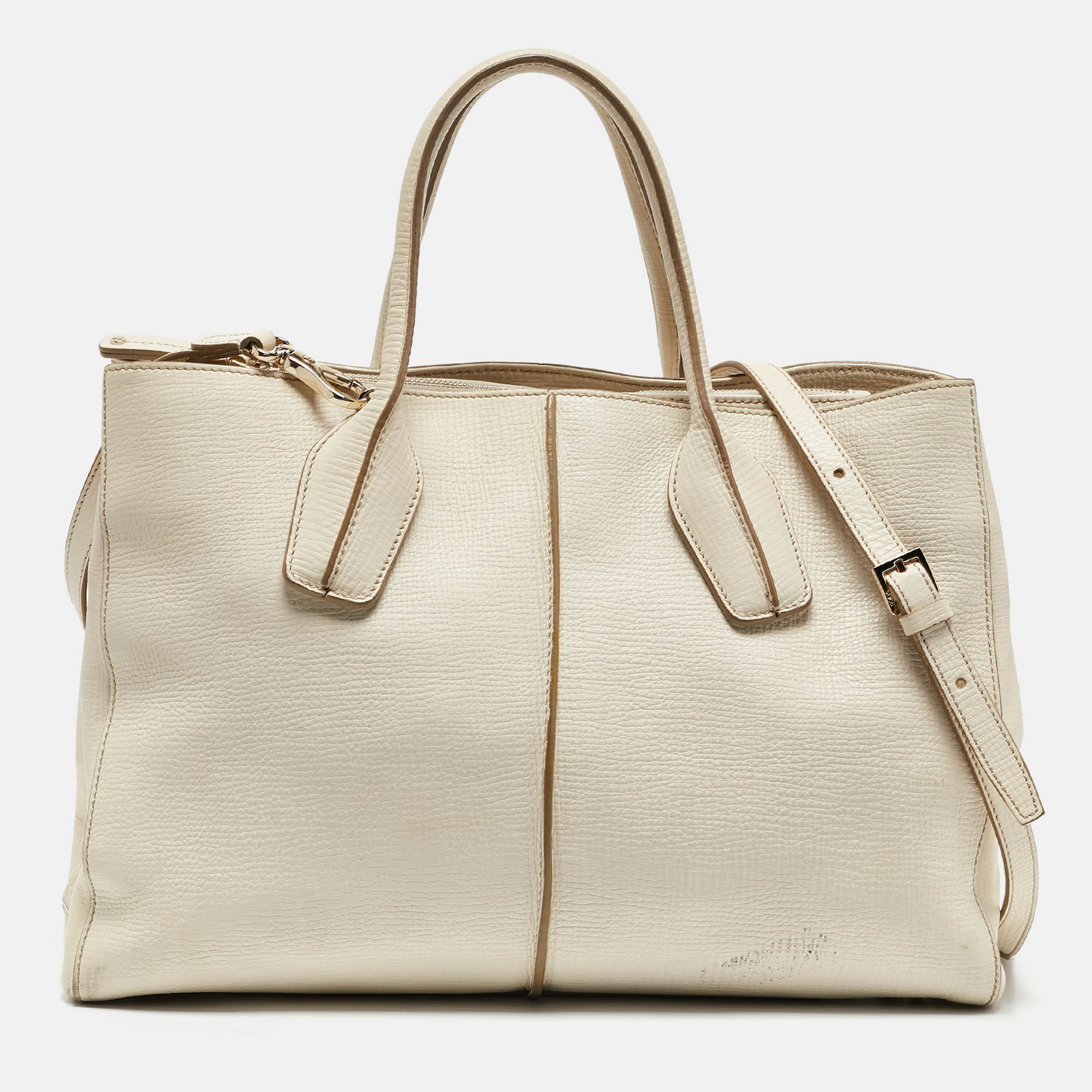 

Tod's Cream Leather D-Styling Tote