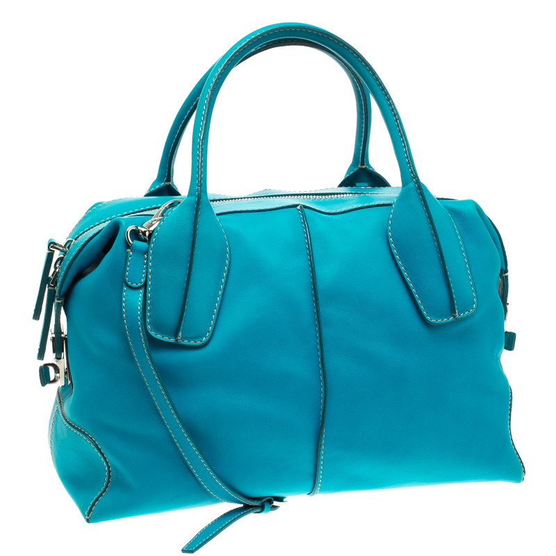 Tod's Blue Leather D Cube Bowler Bag Tod's | TLC