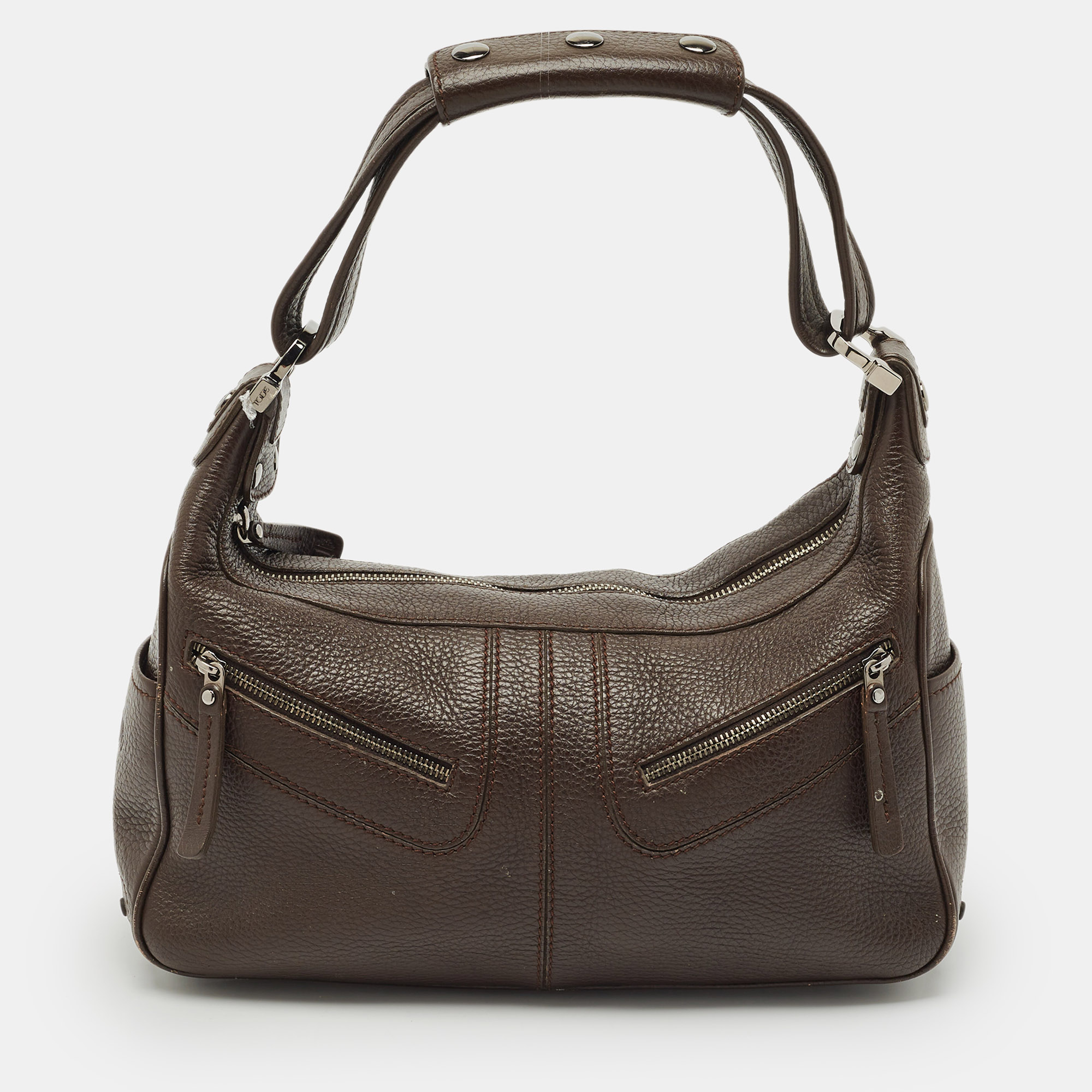 

Tod's Dark Brown Leather Micky Hobo