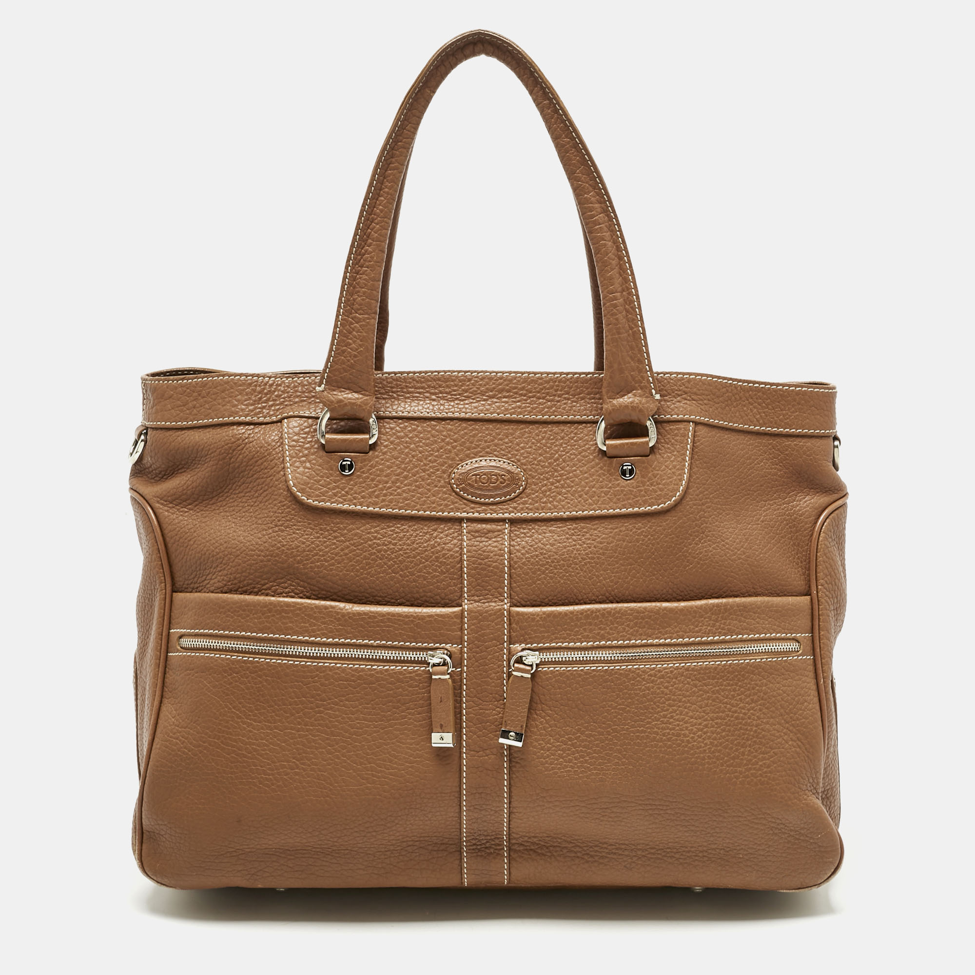 

Tod's Brown Leather Miky Nomad Shopper Tote