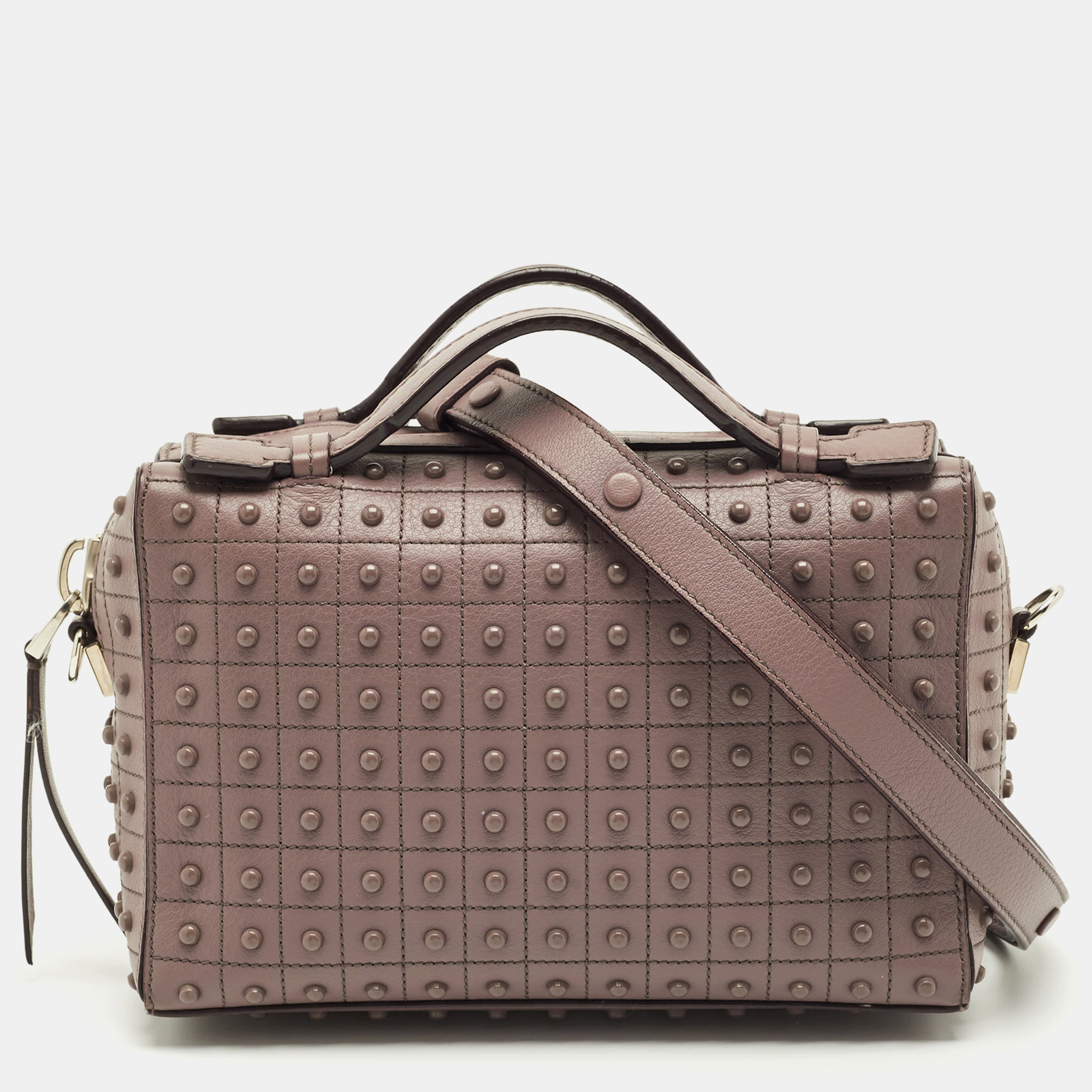 

Tod's Dark Beige Leather Gommino Shoulder Bag