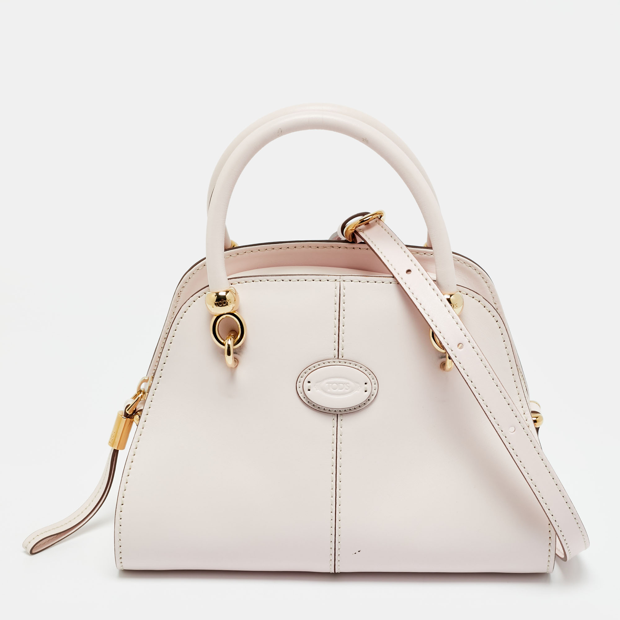 

Tod's Light Pink Leather Mini Sella Satchel