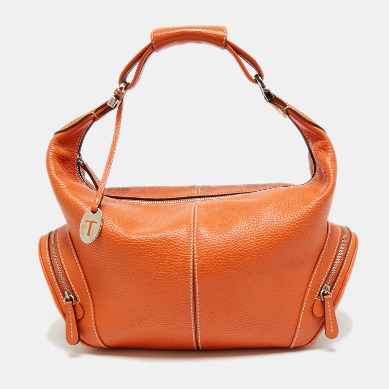 

Tod's Charlotte Orange Leather Hobo