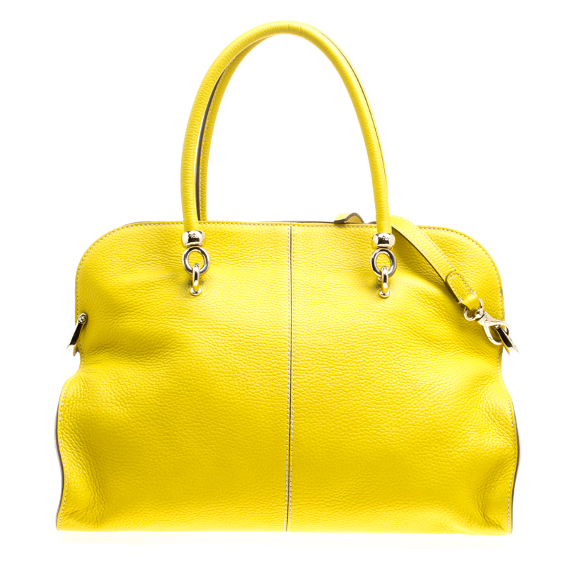 Tod's Yellow Leather Large Sella Top Handle Bag Tod's | TLC
