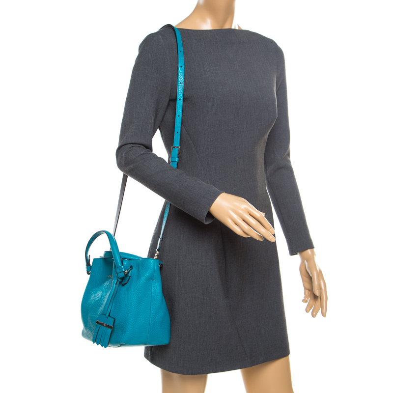 

Tod's Turquoise Leather Top Handle Shoulder Bag, Blue