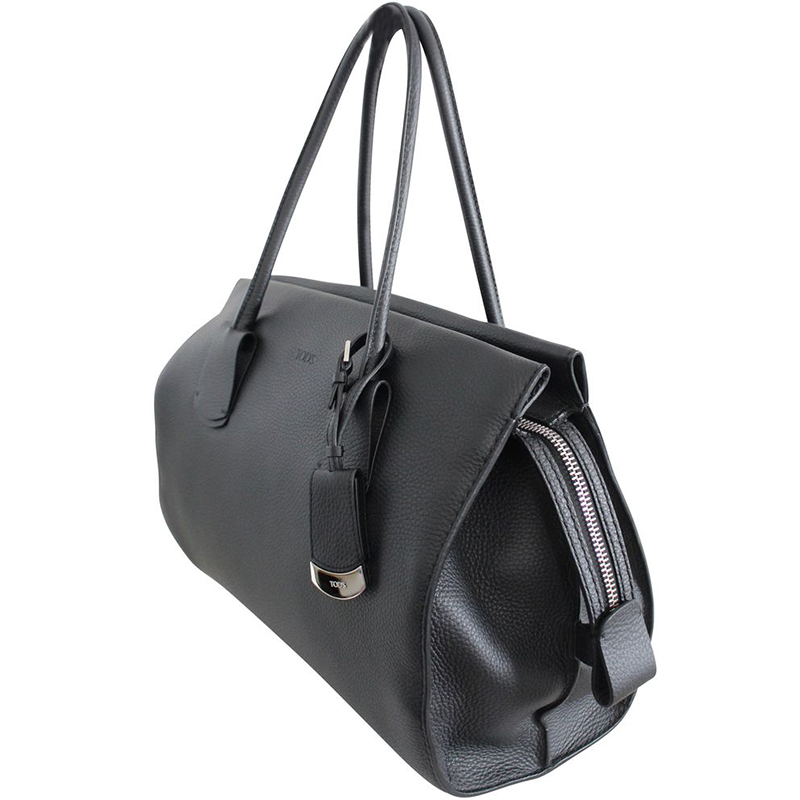 

Tod's Black Leather Bowling Leather Top Handle Bag