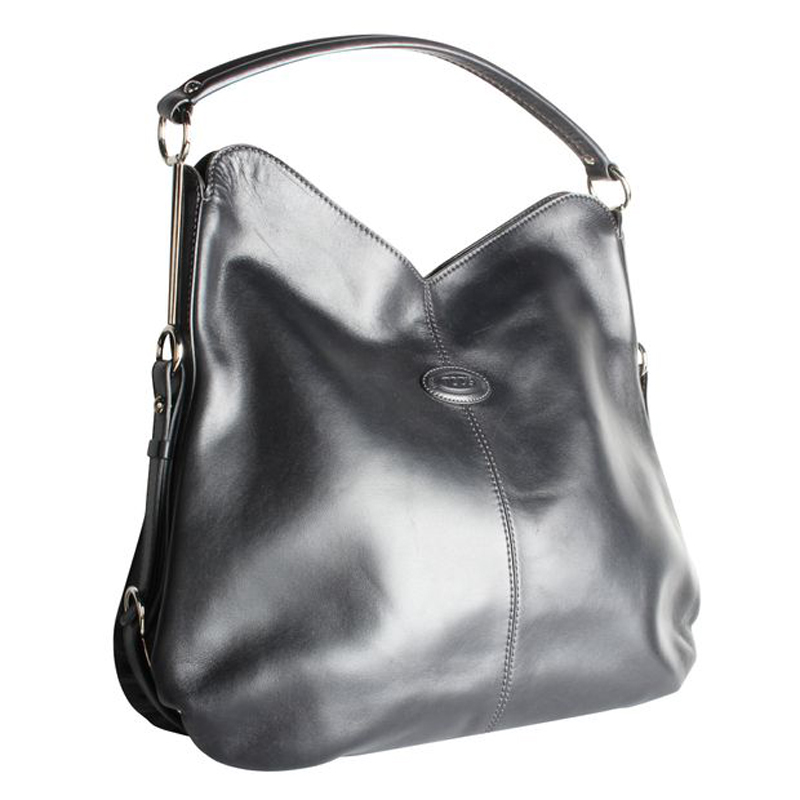 

Tod's Black Leather Top-Handle Bag