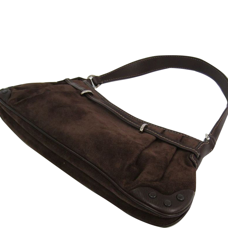 

Tod's Brown Suede Leather Shoulder Bag