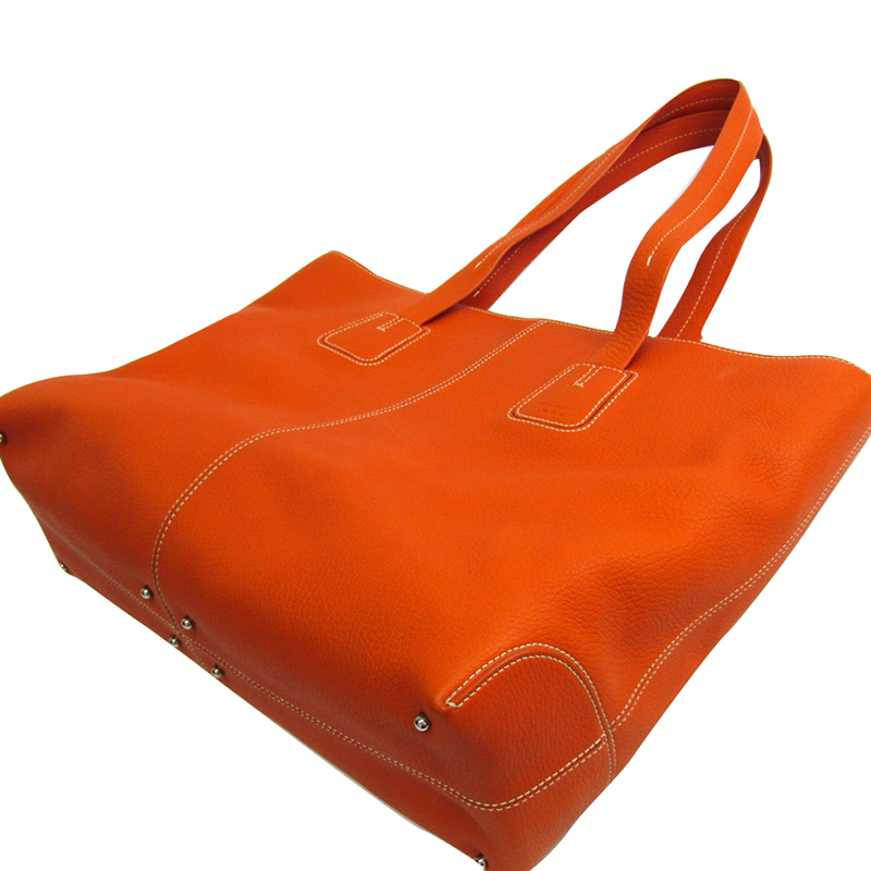 

Tod's Orange Leather Tote Bag