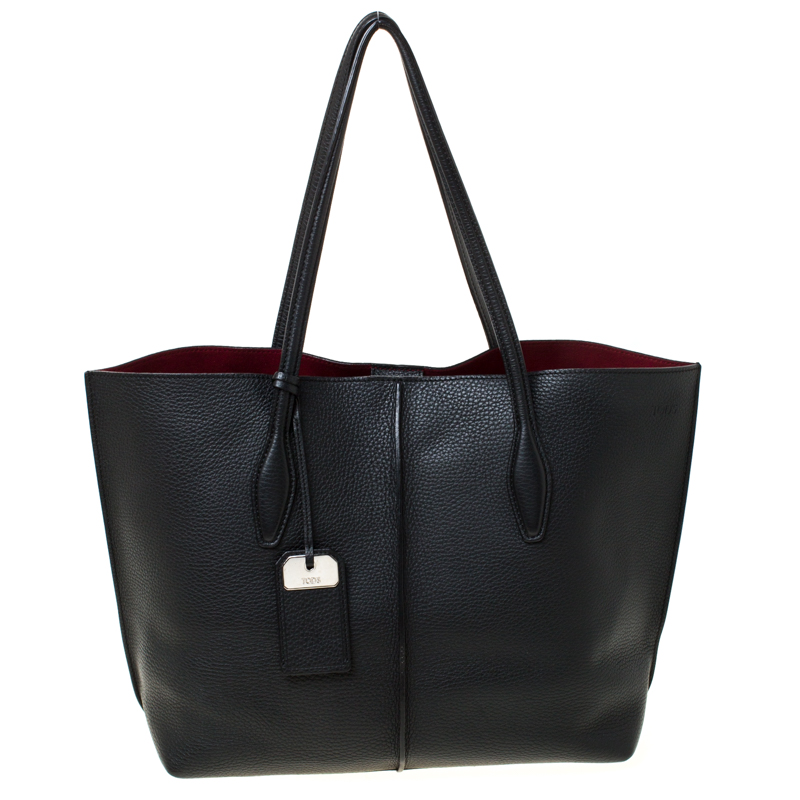 Pre Owned Tod's Black Leather Small Joy Tote