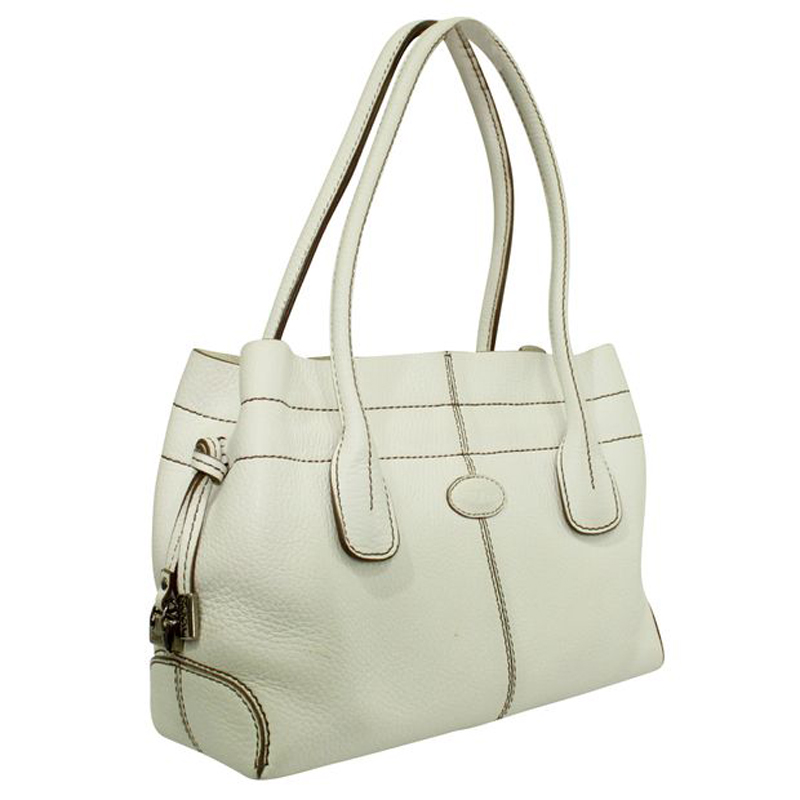 

Tod's White Leather Mini Tote