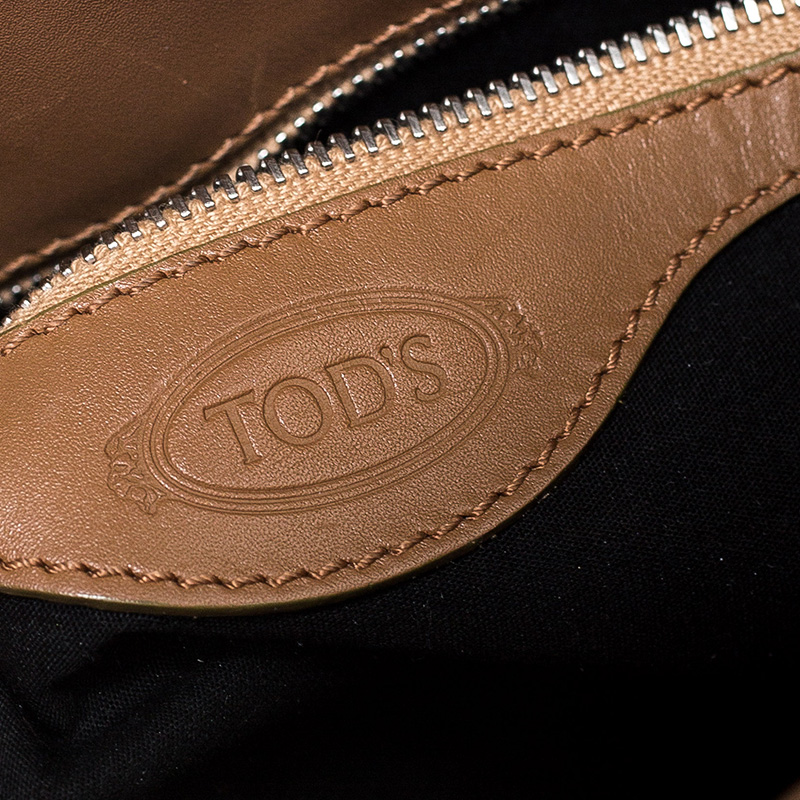 Pre-owned Tod's Tan Leather Buckle Satchel