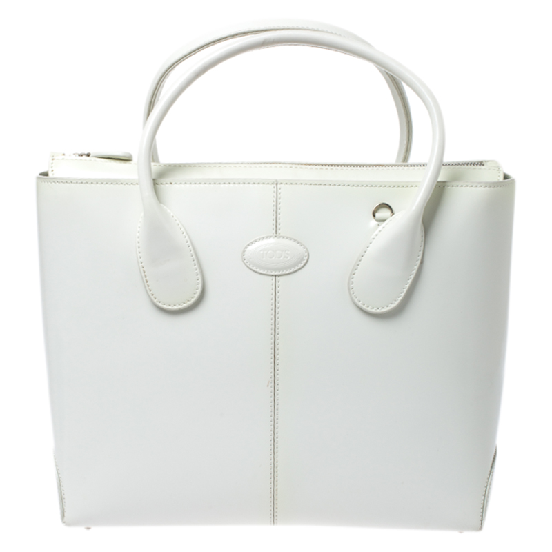 white patent leather bag