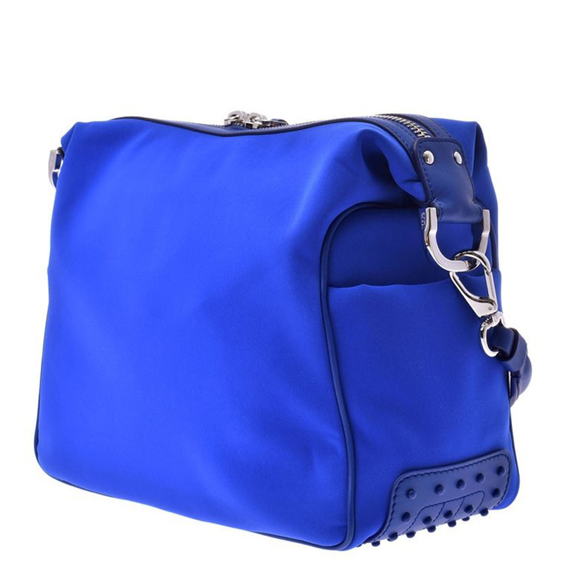 

Tod's Blue Nylon Leather Albert Elbus Bag