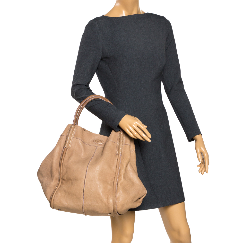 

Tod's Beige Leather Shade Tote