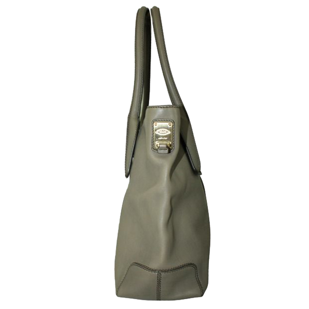 

Tod's Grey Leather Tote Bag