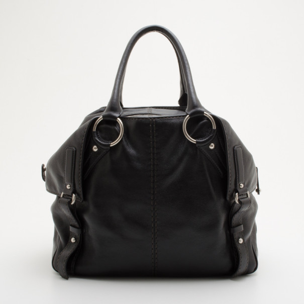 Pre Owned Tods Black Leather Large tote