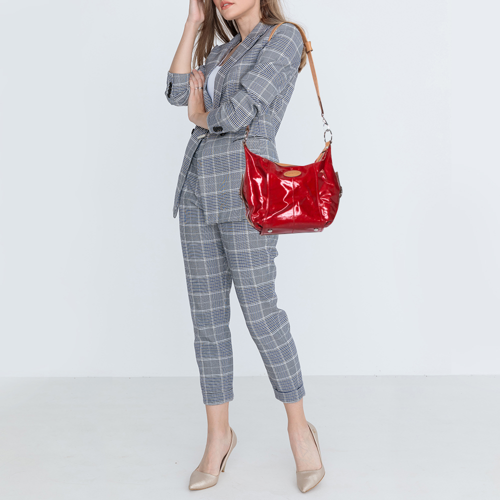 

Tod's Red/Beige Coated Canvas and Leather G Line Easy Shoulder Bag