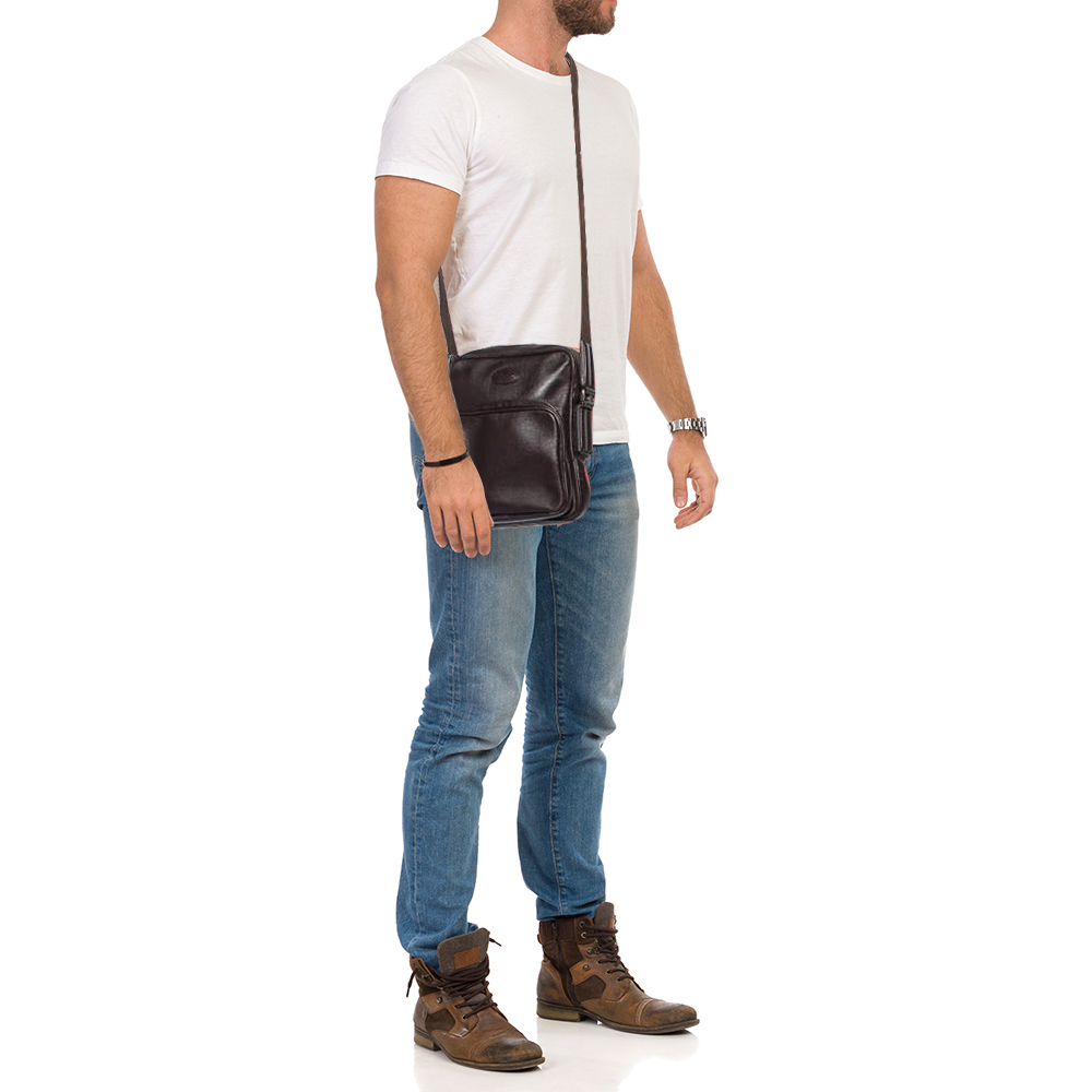 

Tod's Brown Leather Front Pocket Messenger Bag