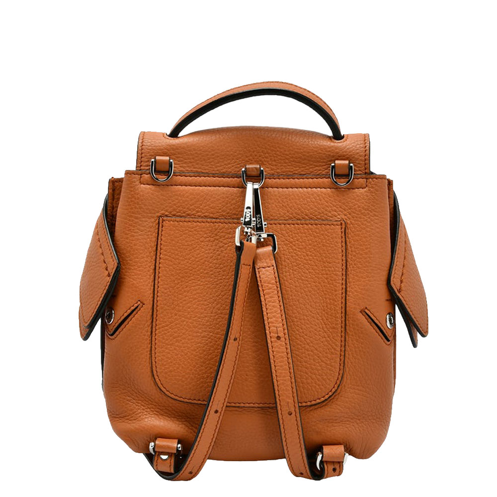 

Tod's Leather Brown Leather Mini Wave Top Handle Backpack