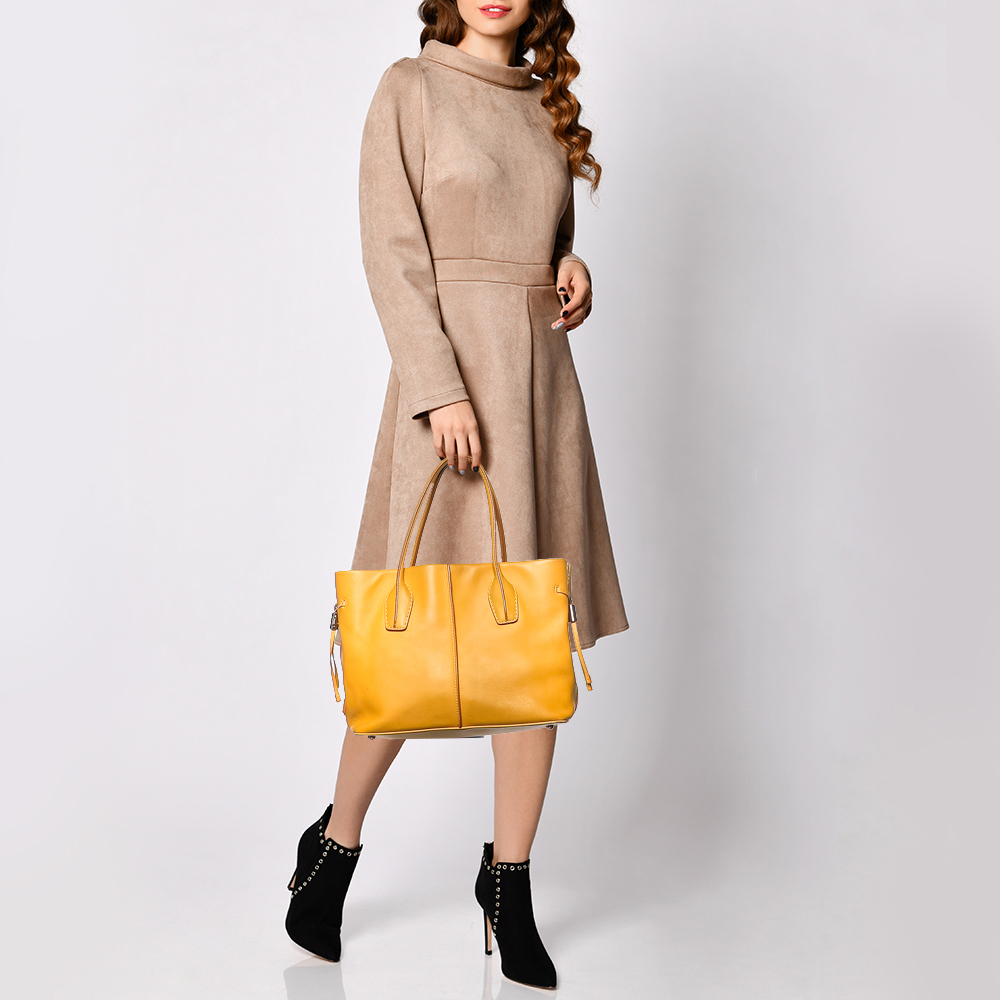 

Tod's Mustard Leather Tote, Yellow