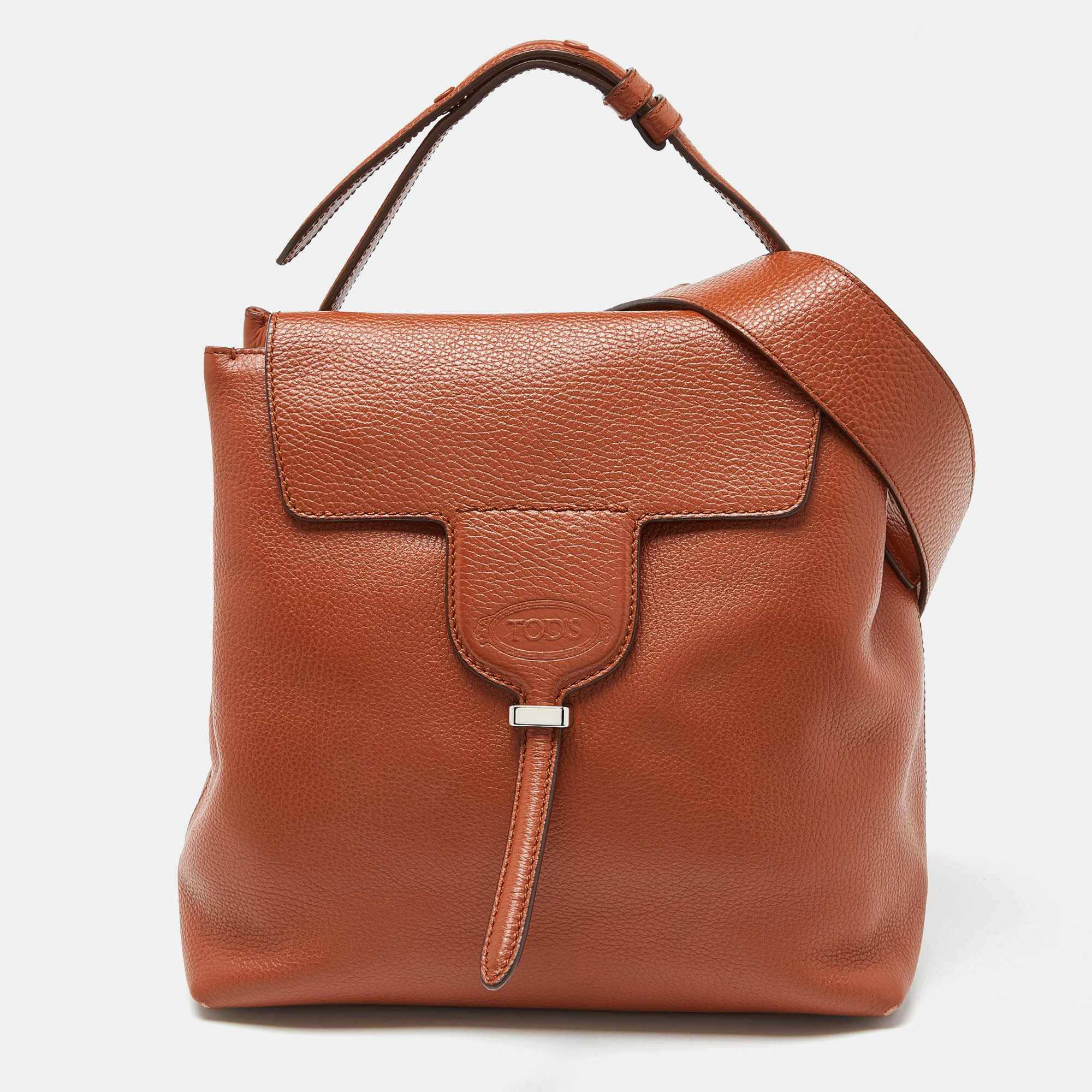 

Tod's Tan Leather Top Handle Bag