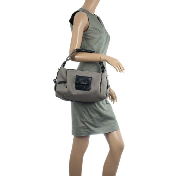 

Tod's Canvas Hobo, Black
