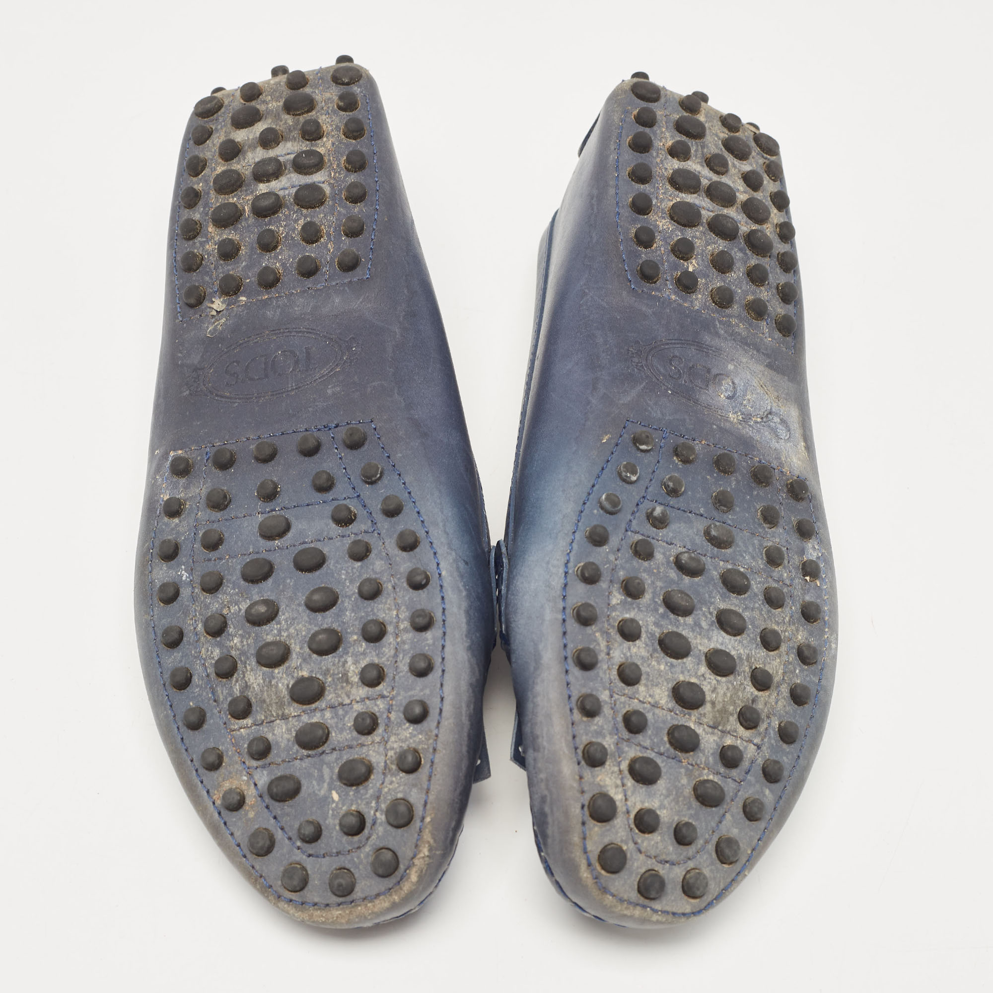 Tod`s Blue Leather Loafers 37 