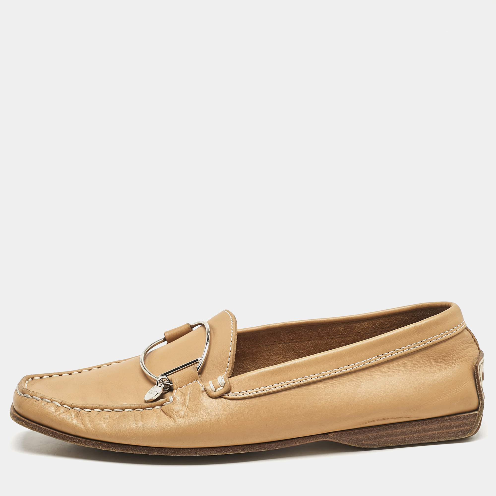 

Tod's Brown Leather Penny Driving Loafers Size