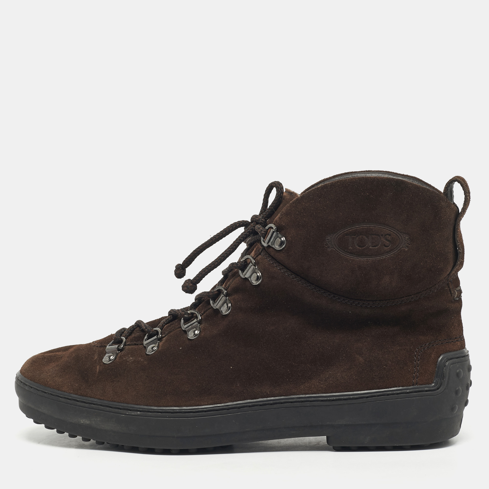 Pre-owned Tod's Brown Suede W. G. Heritage Ankle Boots Size 40