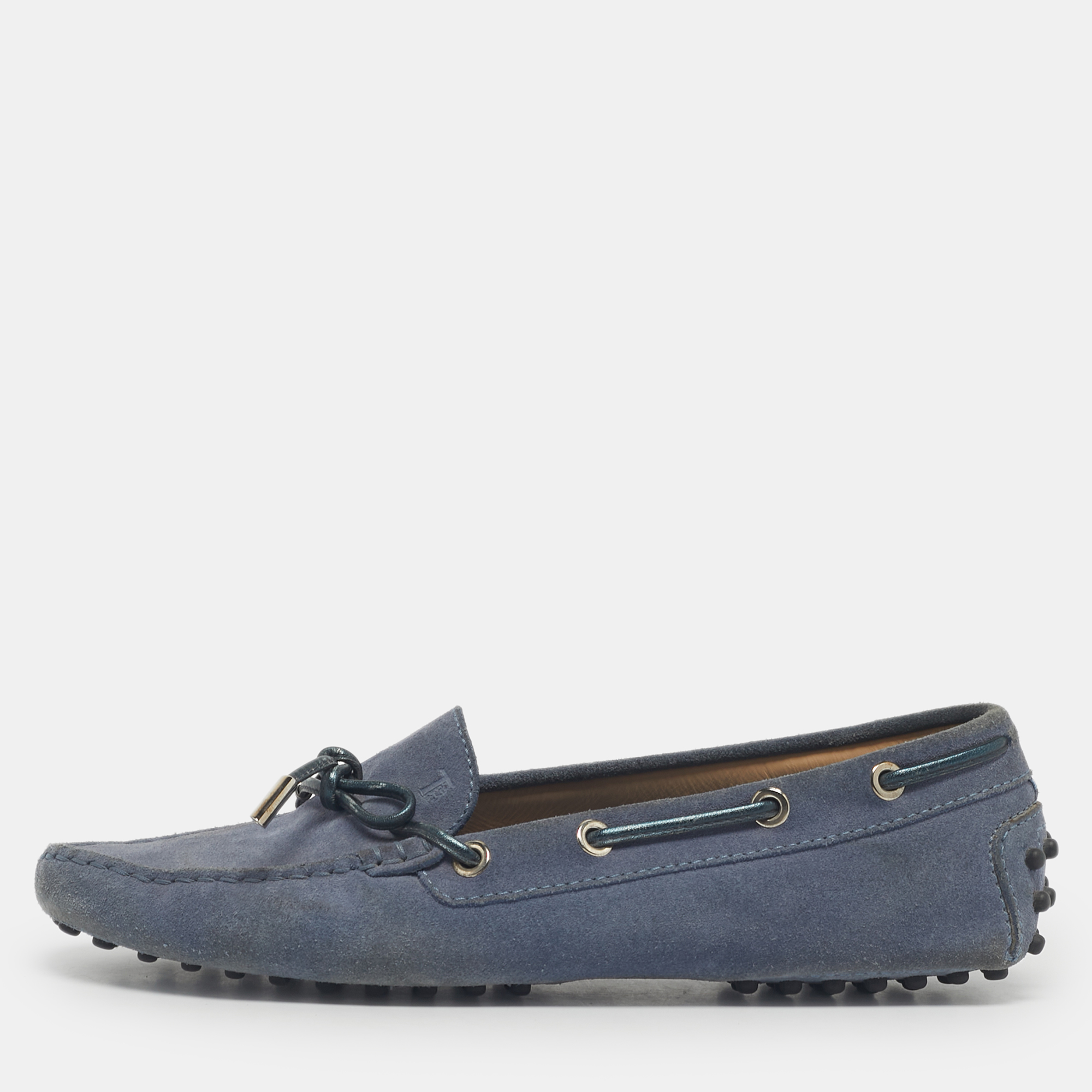 

Tod's Blue Suede Gommino Driving Loafers Size
