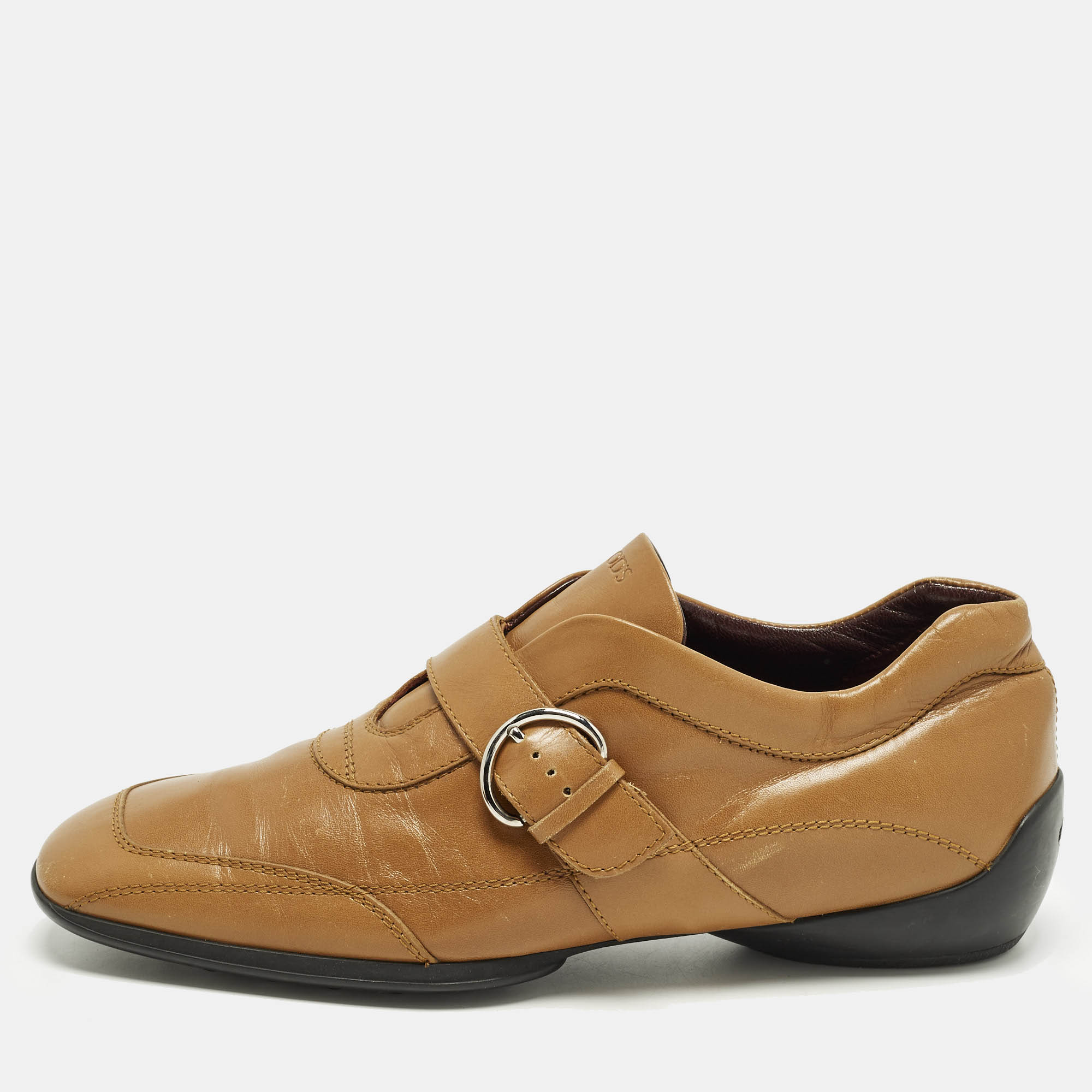 

Tod's Size  Tan Leather Monk Strap Loafers