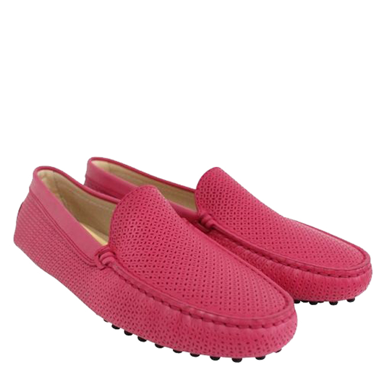 

Tod's Pink Leather Loafers Size