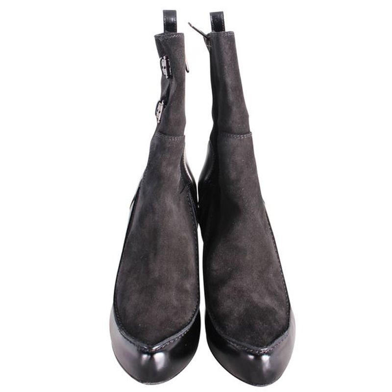 

Tod's Black Suede And Leather Boots Size
