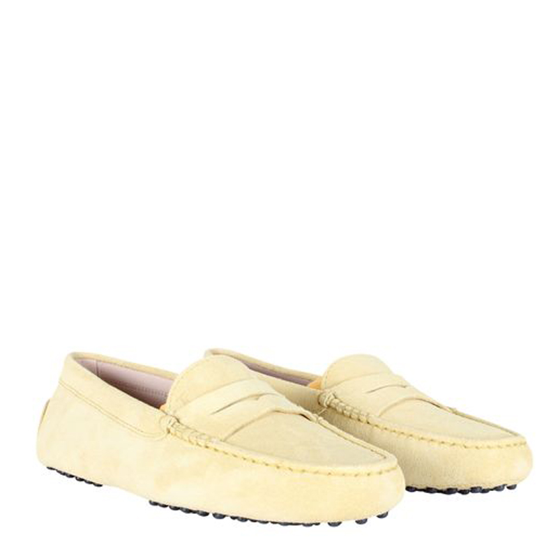

Tod's Yellow Suede Loafers Size